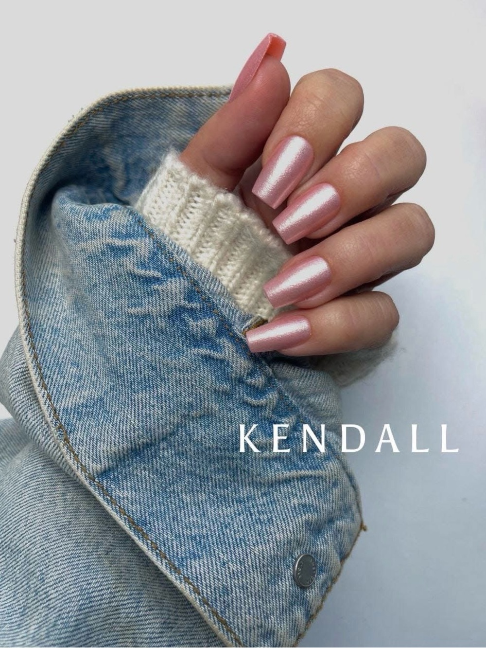 Red Aspen “Kendall”. Long, Acrylic press on nails. New.